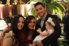 Sheyla, Ana Luiza Wanderley, Breno e a filha.