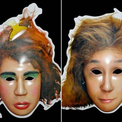 Máscaras de Valéria e Janete para o carnaval