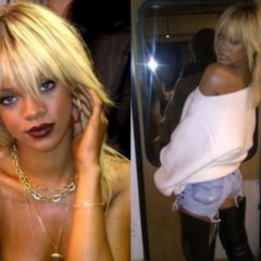 Loira e lisa, Rihanna exibe novo visual