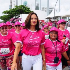 Ministro da Saúde e Luiza Brunet em evento no Recife