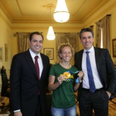 Yane Marques foi recebida no Campo das Princesas