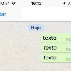 Nova atualização do Whatsapp permite textos em negrito, itálico e riscado