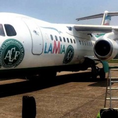 O avião que caiu com o time da Chapecoense