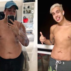Filho de Solange Almeida mostra antes e depois após perder mais de 60 kg