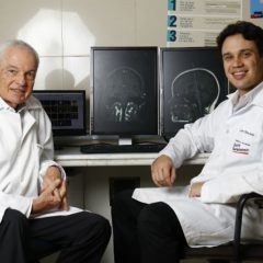 Bóris e Leon Berenstein em congresso de radiologia
