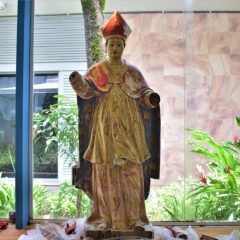 ￼Escultura barroca de São Brás vira parte do acervo do Museu do Homem do Nordeste￼