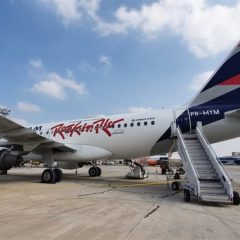 Avião da Latam destaca o Rock in Rio