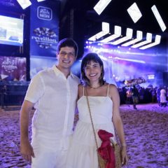João Campos e Tabata Amaral no réveillon de Boa Viagem