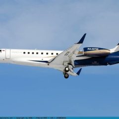 O avião da Embraer que caiu na Russia