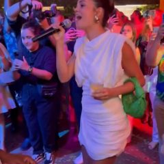 Sophie Charlotte encanta com sua voz na festa de lançamento da novela ‘Renascer’