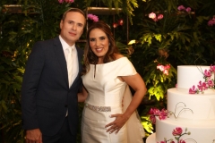 Os recém casados Fábio e Alessandra