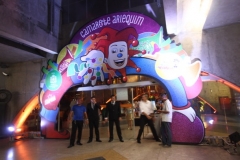 Fachada do Camarote Arlequim que teve como tema carnavais antigos.