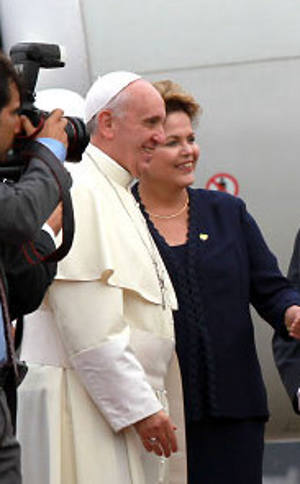 Papa Francisco e Dilma Rousseff/Foto: DP