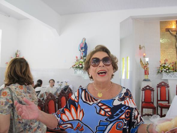 Geralda Farias na Missa de São Sebastião