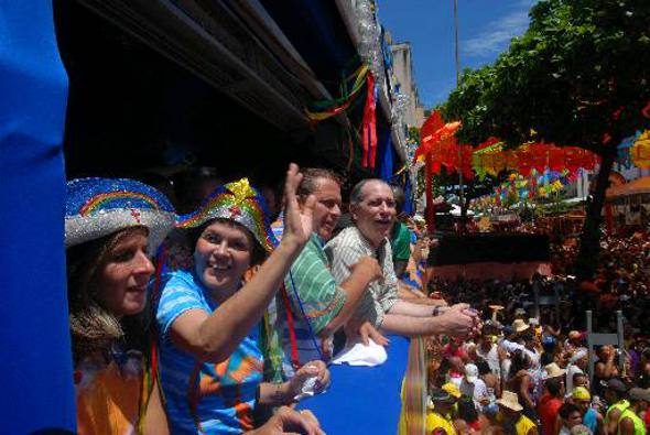Dilma Rouseff e Eduardo Campos no camarote do Galo/DP