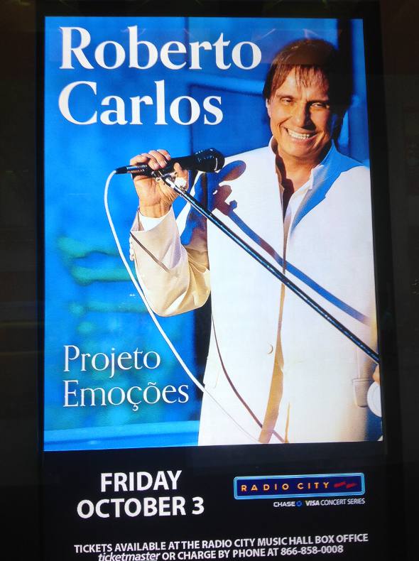 Cartaz do show de Roberto Carlos