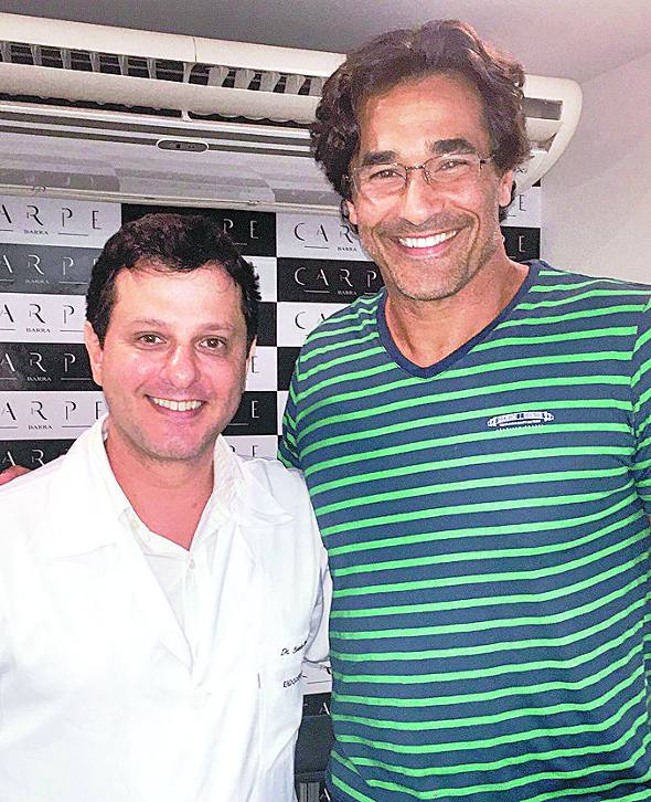 Luciano Szafir e o médico Claudio Ambrósio/Divulgação