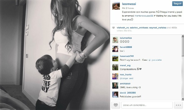No Instagram, Messi anuncia que será pai novamente