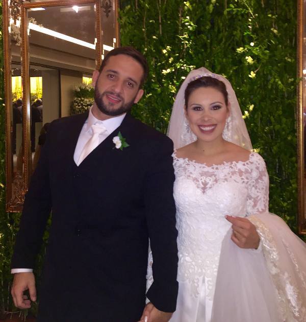 Os noivos Amanda Basto e Pedro Henrique Farias Santos