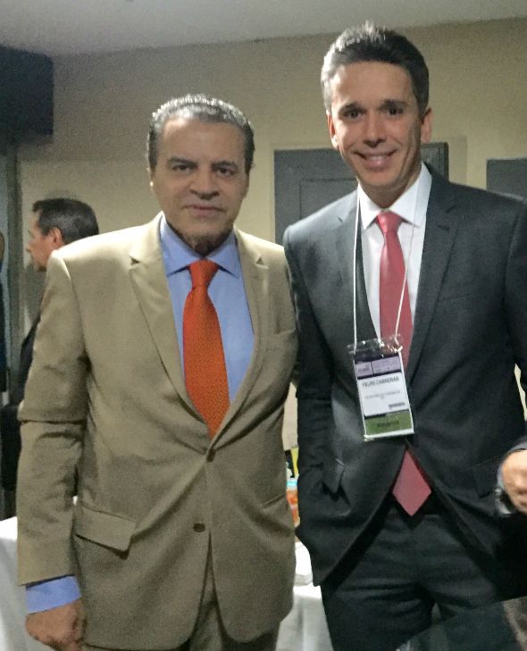 Felipe Carreras com o ministro Henrique Eduardo Alves - Crédito: Arquivo pessoal
