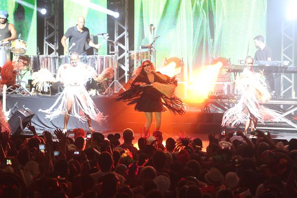 Daniela Mercury no palco do Bal Masqué - Crédito: Hesíodo Goes/Esp. DP