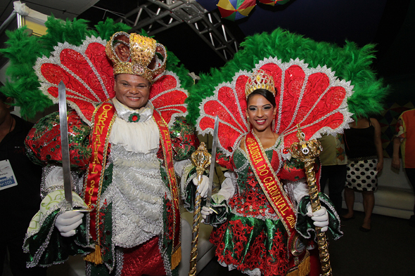 Inaldo Fernando e Emilayne Gomes, Rei e Rainha do carnaval - Credito: Roberto Ramos/DP.