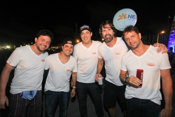 Gustavo Satou, Bruno Rego, Eric Francy, André Gimk e Henrique Figueira. Crédito: Luiz Fabiano/Divulgação