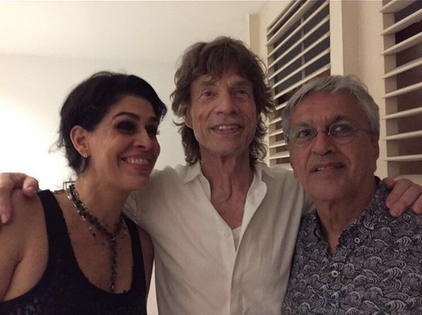 Mick Jagger se encontrou com Caetano Veloso no Rio - Crédito: Reprodução/Instagram