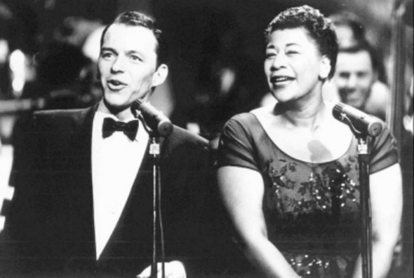Frank Sinatra e Ella Fitzgerald. Crédito: Reprodução Internet