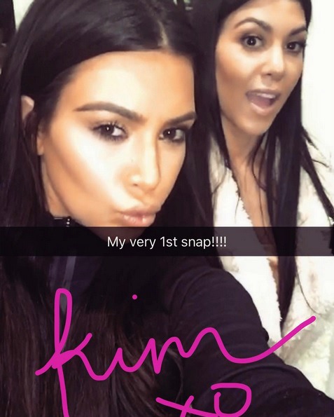 Printscreen do primeiro snap de Kim Kardashian. Crédito: Reprodução Instagram