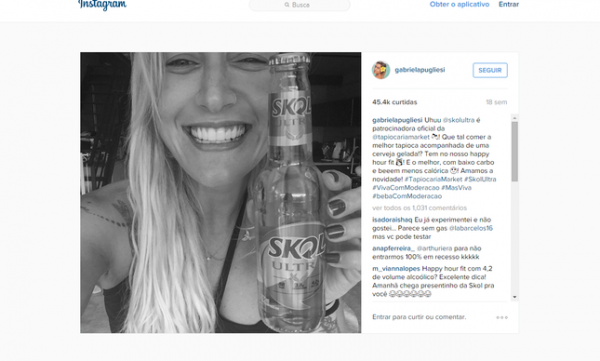 O post que causou a advertência - Crédito: Reprodução/Instagram