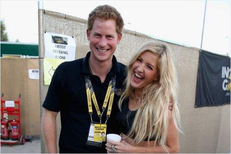 Príncipe Harry e a cantora  Ellie. Crédito: Reprodução/ Twitter