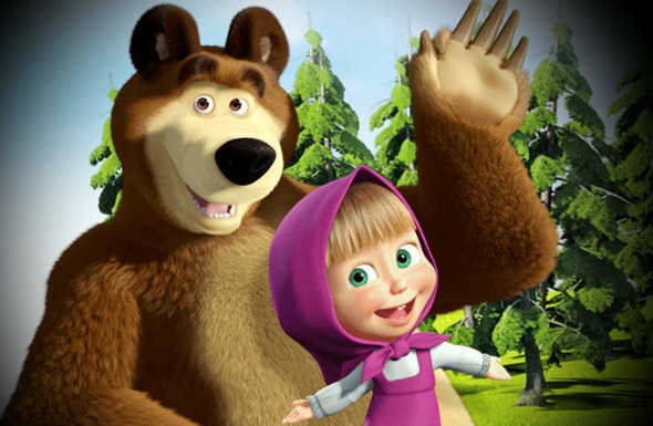 Masha e o Urso é exibido TV Cultura, SBT, Boomerang e Cartoon Network. Crédito: Reprodução internet 