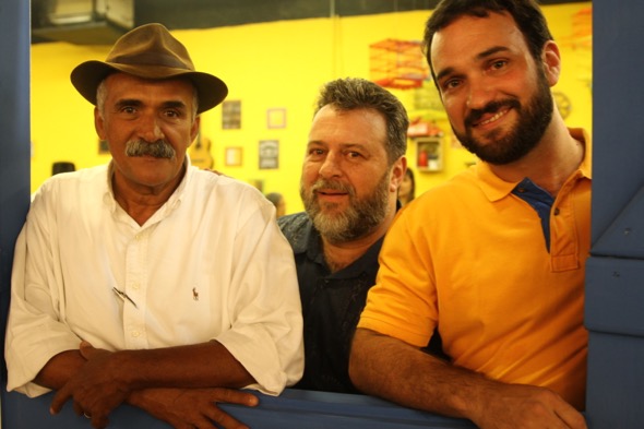 Seu Antônio, Fenelon Moreira e Paulo Belliato. Crédito: Roberto Ramos / DP