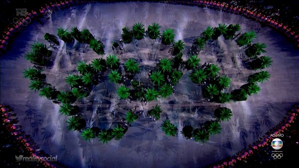Os anéis Olímpicos eram árvores - Crédito: Reprodução/Twitter