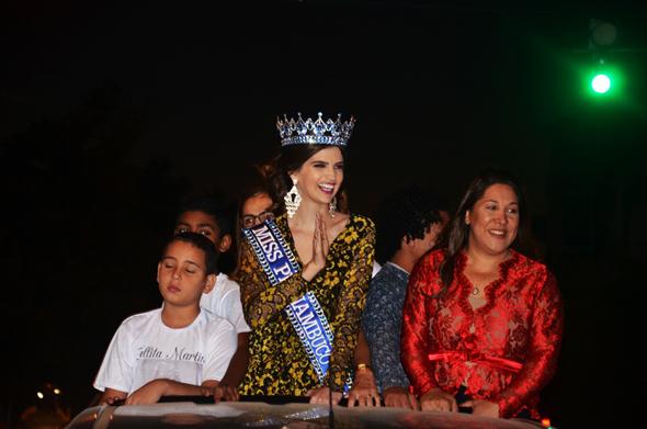 Tallita foi recebida com festa e carreata em Serra Talhada, assim como antigamente. Crédito: Miss Pernambuco / Divulgação 