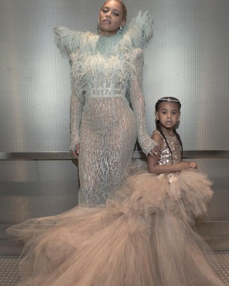 Beyoncé e a filha, Blue Ivy. Crédito: Reprodução/ Instagram 