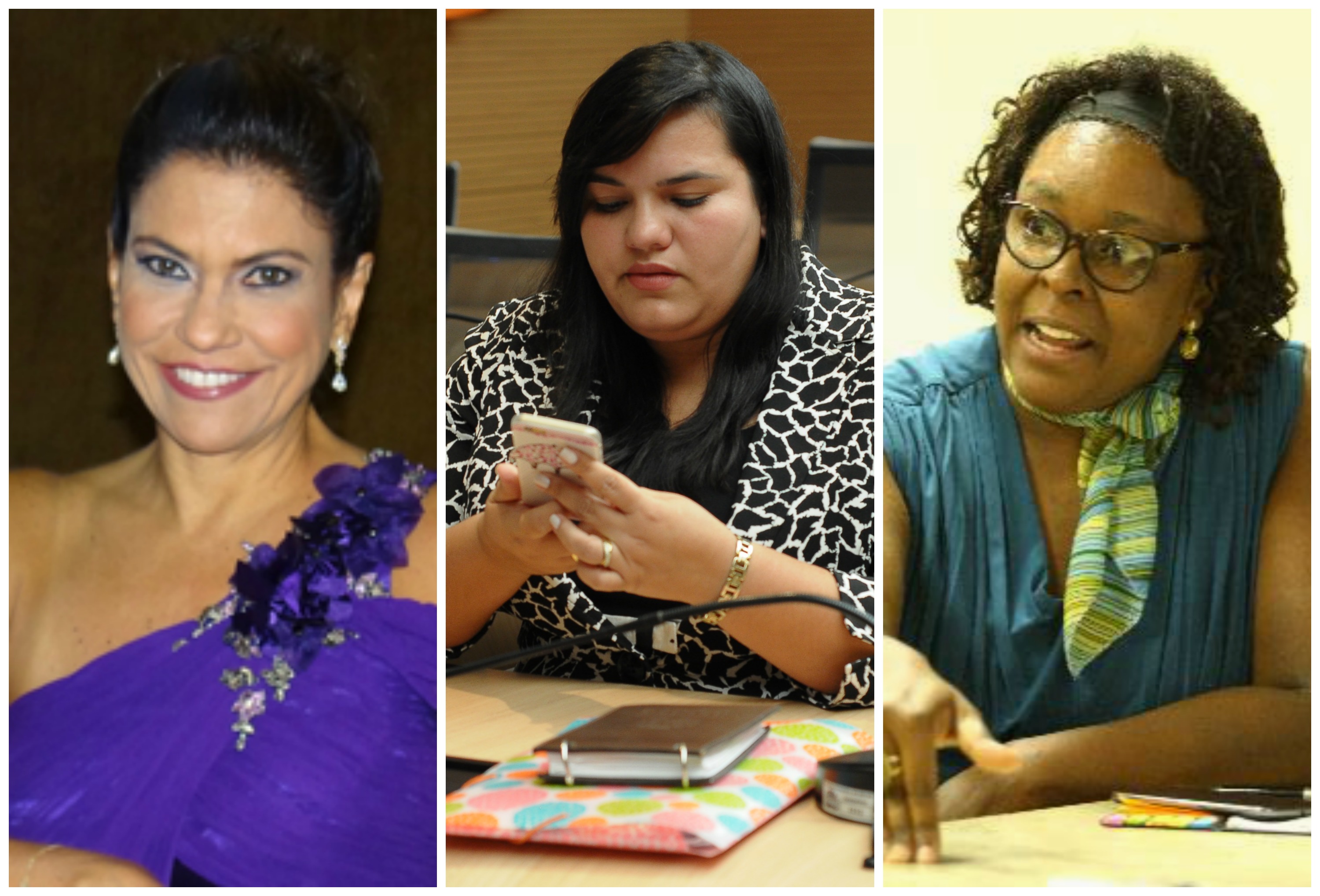 Mônica Silveira, Michelle Collins e Regina Célia - Créditos: Arquivo pessoal, Joao Velozo/ Esp. DP e Peu Ricardo/DP