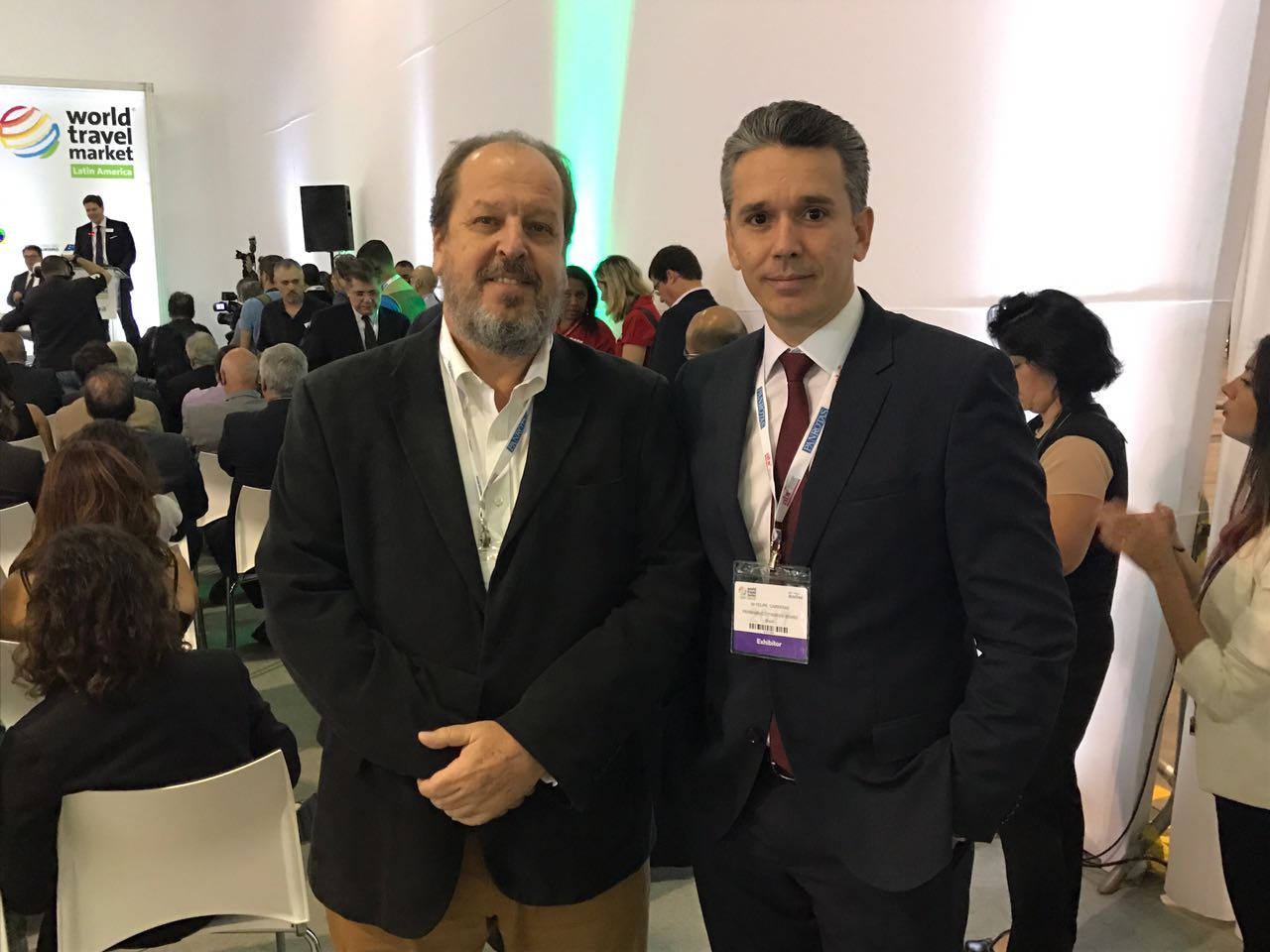 Eduardo Sanovicz, Associação Brasileira das Empresas Aéreas, e Felipe Carreras - Crédito: Seturel/Divulgação