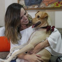 PET SOCIAL: Alegria, a cachorrinha vira-lata que conquistou a família de Tatiana Rands