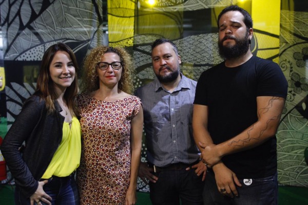 Os curadores Tatiana Sotero, Cláudia Aires, Guga Marques e Raoni Assis - Crédito: Ricardo Fernandes/DP