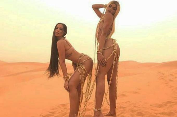 Anitta e Pabllo no Deserto do Saara, no Marrocos - Crédito: Reprodução/Instagram