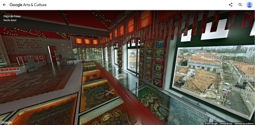 Os andares do Paço do Frevo foram fotografados em 360° - Crédito: Reprodução/Google Arts & Culture