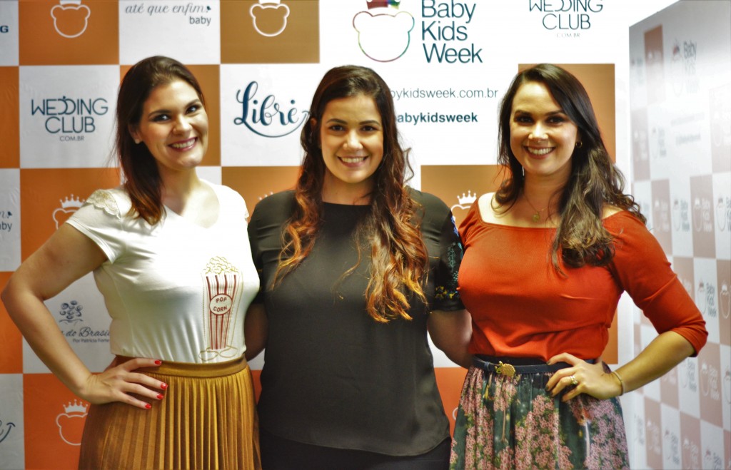 Clarice Possidônio, Patrícia Fortes e Nina Lacerda comandam a Baby Kids Week - Crédito: Livia Franco/Divulgação