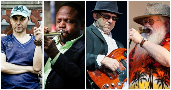 Zecxa Baleiro, Leroy Jones, Nuno Mindelis e Hermeto Pascoal na terceira edição do Festival BB Seguridade de Blues e Jazz - Crédito: Divulgação dos artistas