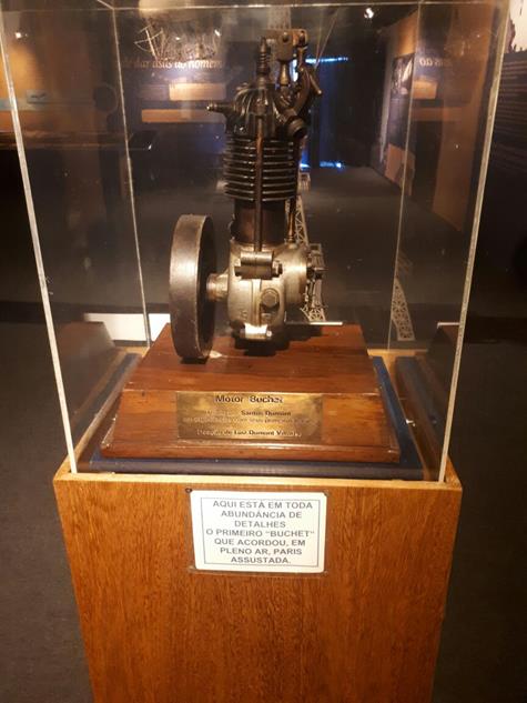 O motor original que foi utilizado nos primeiros balões - Crédito: Marília Gouveia/DP
