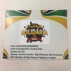 Promoção relâmpago: um par de convites para a Feijoada Solidária do Léo