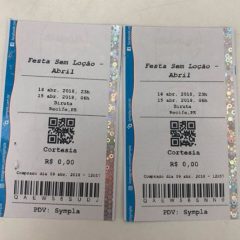 Promoção relâmpago: Par de convites para festa Sem Loção