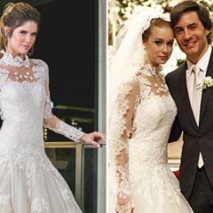 Lethicia Bronstein promove desfile com vestidos de noiva das celebridades
