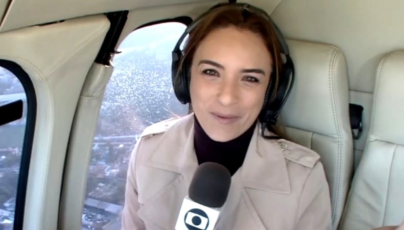 Helicóptero da Globo teve problema mecânico em voo e repórter fica em pânico Helicóptero da Globo teve problema mecânico em voo e repórter fica em pânico